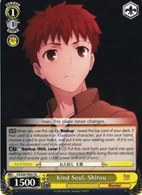 Kind Soul, Shirou (FS/S34-TE05 TD) [Fate/Stay Night [Unlimited Blade Works]] | Cracking-Singles