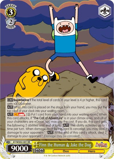 Finn the Human & Jake the Dog (AT/WX02-001 RR) [Adventure Time] | Cracking-Singles