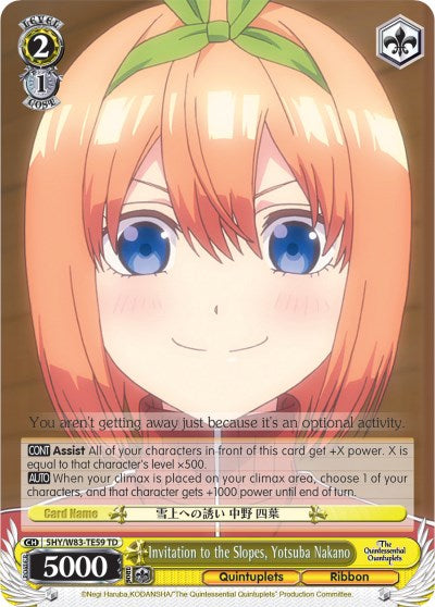 Invitation to the Slopes, Yotsuba Nakano (5HY/W83-TE59 TD) [The Quintessential Quintuplets] | Cracking-Singles