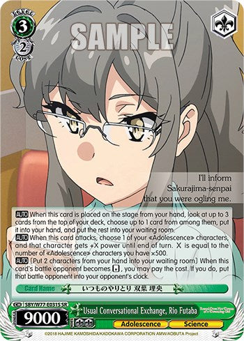 Usual Conversational Exchange, Rio Futaba (Foil) [Rascal Does Not Dream of a Dreaming Girl] | Cracking-Singles
