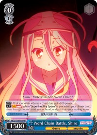 Word Chain Battle, Shiro (NGL/S58-E087 U) [No Game No Life] | Cracking-Singles