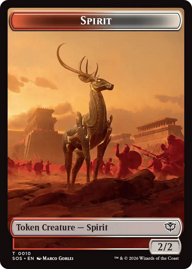 Fractal (0004) // Spirit (0010) Double-Sided Token [Secrets of Strixhaven Tokens] | Cracking-Singles