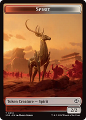Copy // Spirit (0010) Double-Sided Token [Secrets of Strixhaven Tokens] | Cracking-Singles
