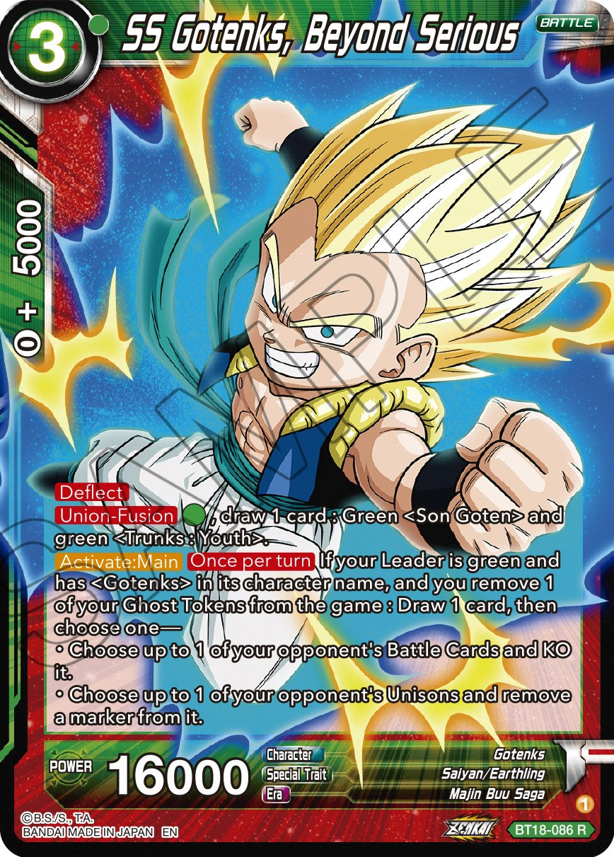 SS Gotenks, Beyond Serious (BT18-086) [Dawn of the Z-Legends] | Cracking-Singles