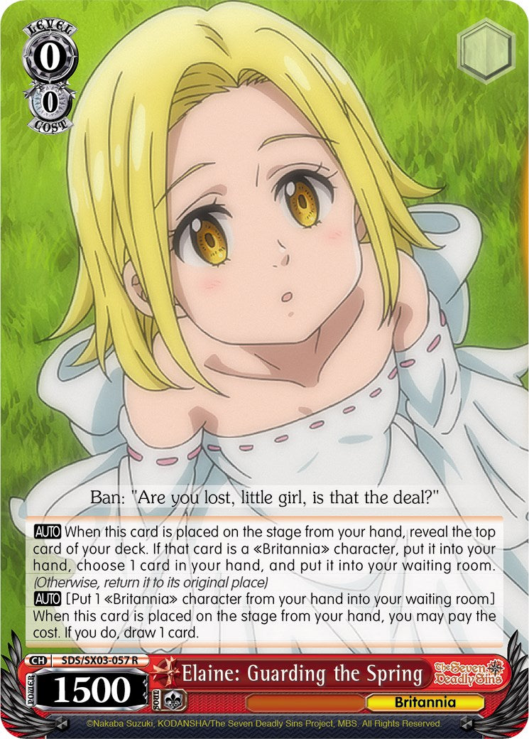 Elaine: Guarding the Spring (SDS/SX03-057 R) [The Seven Deadly Sins] | Cracking-Singles
