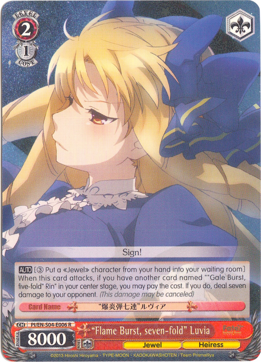 "Flame Burst, seven-fold" Luvia (PI/EN-S04-E006 R) [Fate/kaleid liner PRISMA ILLYA DX] | Cracking-Singles