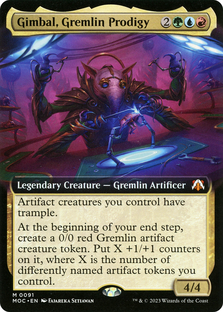 Gimbal, Gremlin Prodigy (Extended Art) [March of the Machine Commander] | Cracking-Singles
