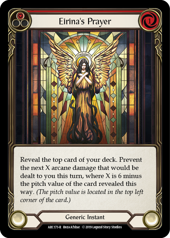 Eirina's Prayer (Red) [ARC173-R] (Arcane Rising)  1st Edition Normal | Cracking-Singles