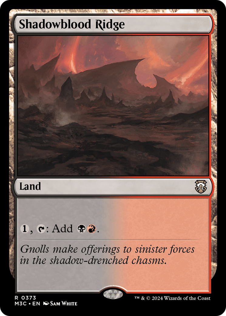 Shadowblood Ridge (Ripple Foil) [Modern Horizons 3 Commander] | Cracking-Singles