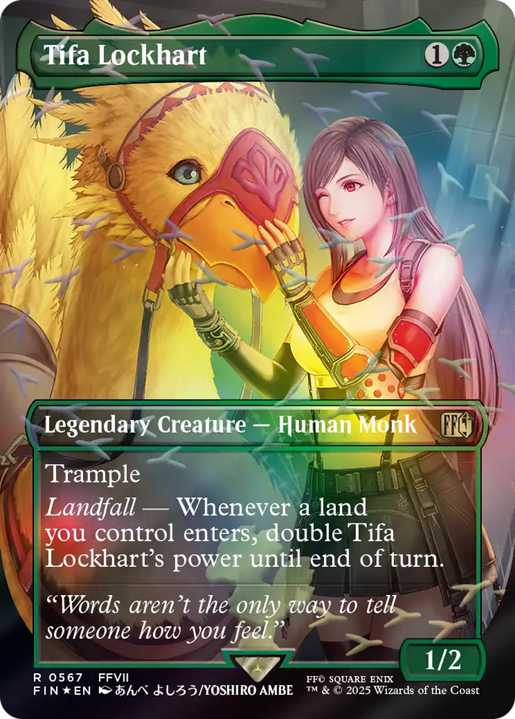 Tifa Lockhart (Borderless) (Chocobo Track Foil) [FINAL FANTASY] | Cracking-Singles