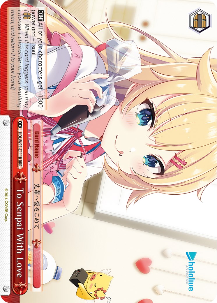 To Senpai With Love (HOL/W91-E111R RRR) [hololive production] | Cracking-Singles
