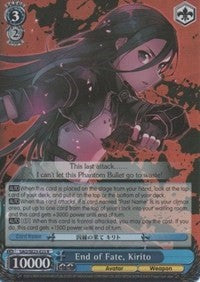 End of Fate, Kirito (SAO/SE23-E23 R) (Parallel Foil) [Sword Art Online II] | Cracking-Singles