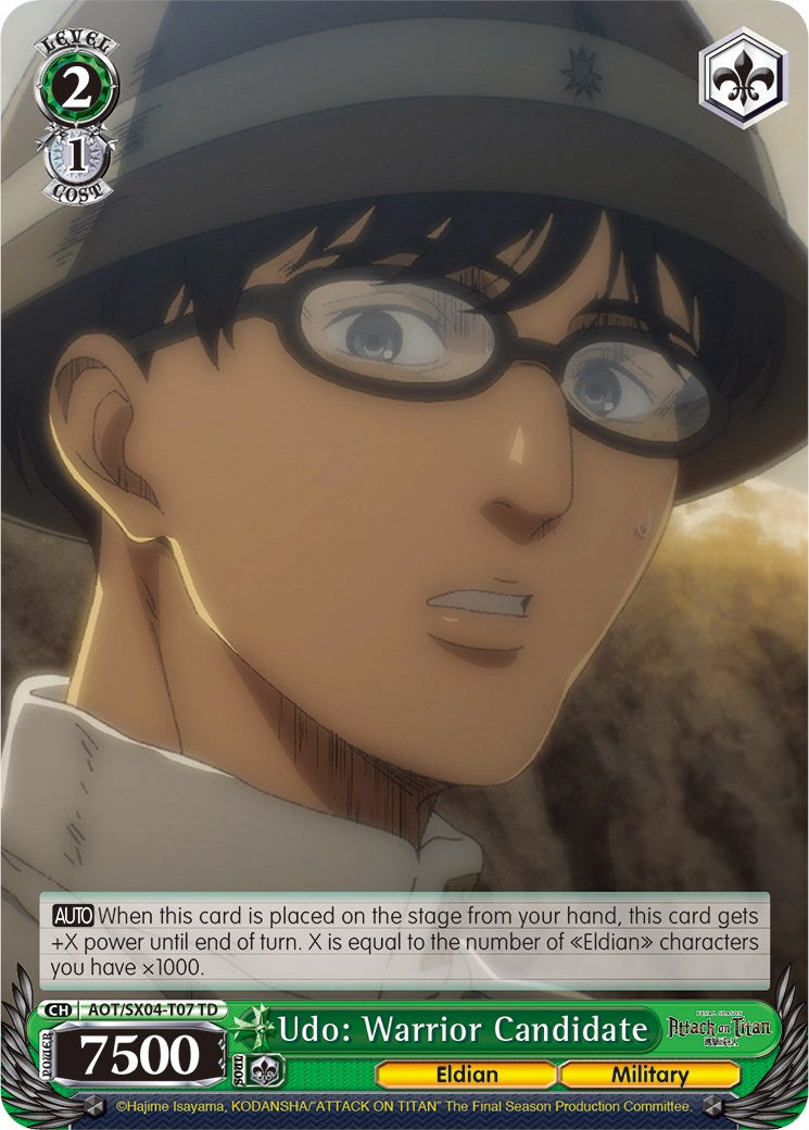 Udo: Warrior Candidate [Attack On Titan: Final Season] | Cracking-Singles