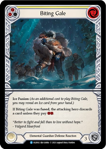 Biting Gale (Yellow) [OLD012] (Tales of Aria Oldhim Blitz Deck)  1st Edition Normal | Cracking-Singles