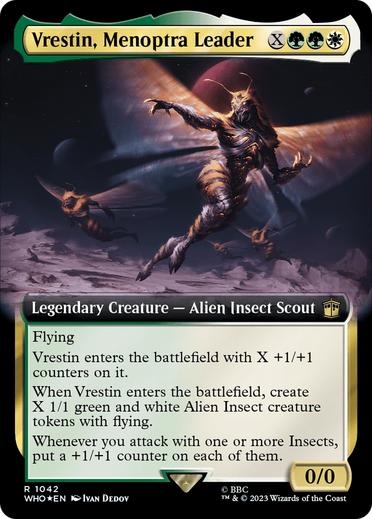 Vrestin, Menoptra Leader (Extended Art) (Surge Foil) [Doctor Who] | Cracking-Singles
