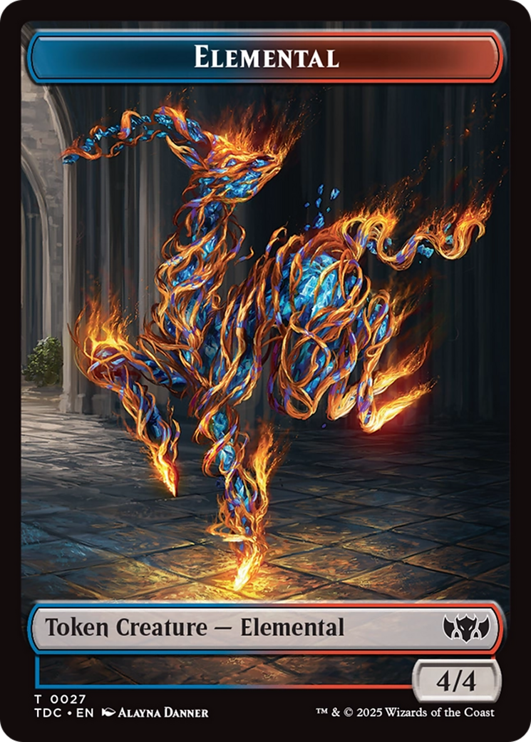 Elemental (0027) // Monk Double-Sided Token [Tarkir: Dragonstorm Commander Tokens] | Cracking-Singles