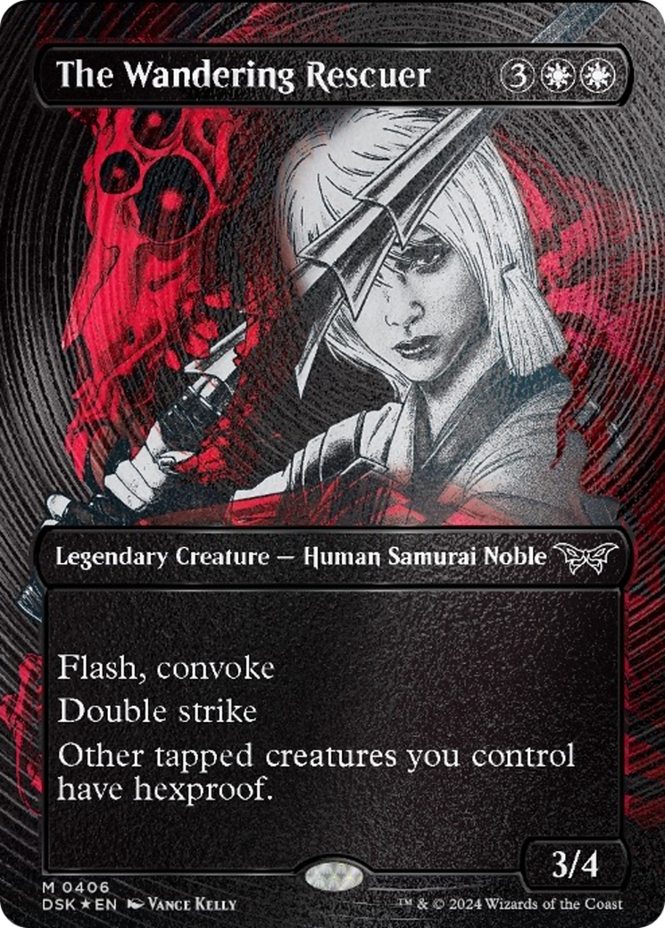 The Wandering Rescuer (Showcase) (Textured) [Duskmourn: House of Horror] | Cracking-Singles