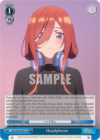 Headphone (5HY/W90-E097 U) [The Quintessential Quintuplets 2] | Cracking-Singles