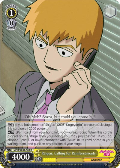 Reigen: Calling for Reinforcements (MOB/SX02-005 R) [Mob Psycho 100] | Cracking-Singles