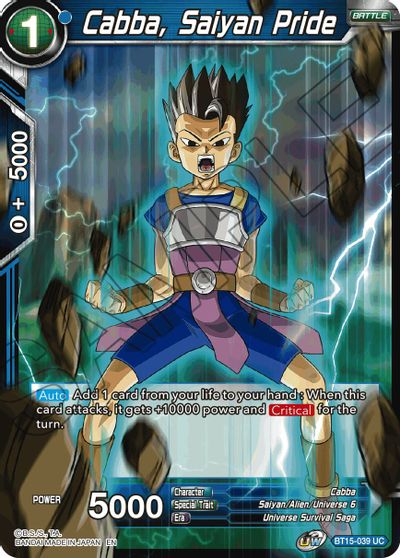 Cabba, Saiyan Pride (BT15-039) [Saiyan Showdown] | Cracking-Singles