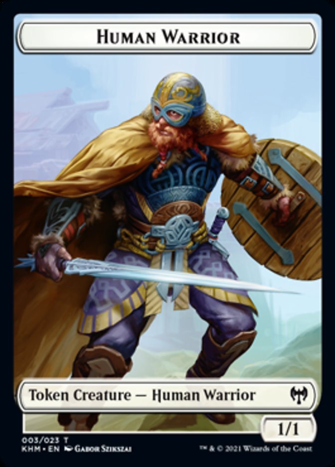 Human Warrior Token [Kaldheim Tokens] | Cracking-Singles