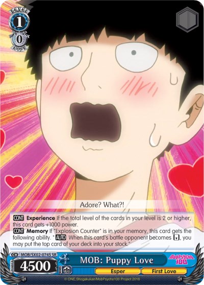 MOB: Puppy Love (MOB/SX02-074S SR) [Mob Psycho 100] | Cracking-Singles