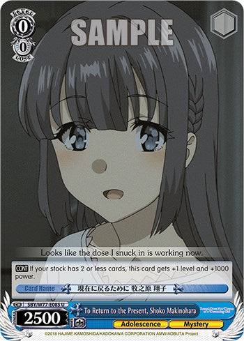 To Return to the Present, Shoko Makinohara [Rascal Does Not Dream of a Dreaming Girl] | Cracking-Singles