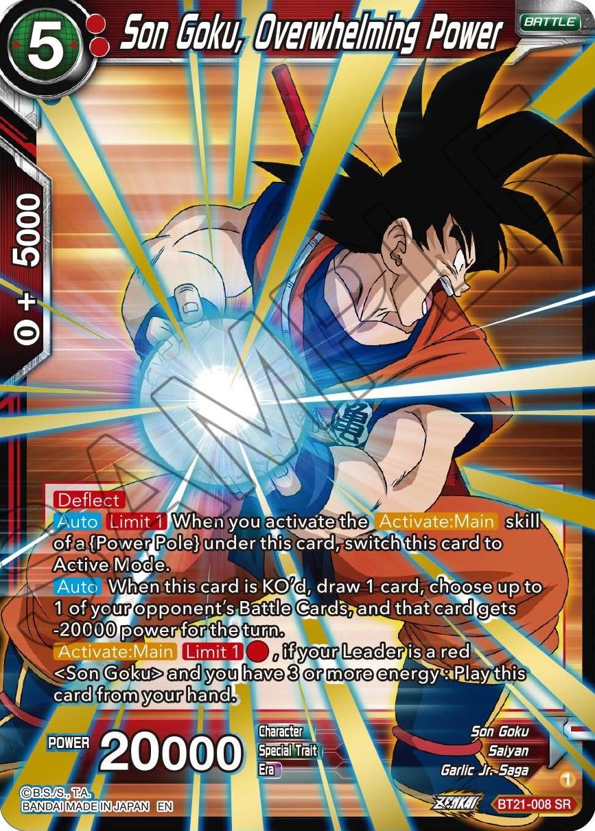 Son Goku, Overwhelming Power (BT21-008) [Wild Resurgence] | Cracking-Singles