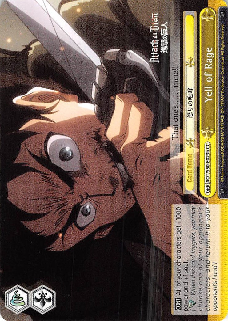 Yell of Rage (AOT/S50-E023b CC) [Attack on Titan Vol. 2] | Cracking-Singles