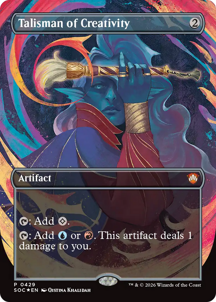 Talisman of Creativity (Borderless) [Secrets of Strixhaven Commander] | Cracking-Singles