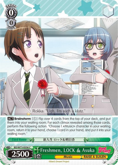 Freshmen, LOCK & Asuka (BD/W73-E036 C) [BanG Dream! Vol.2] | Cracking-Singles