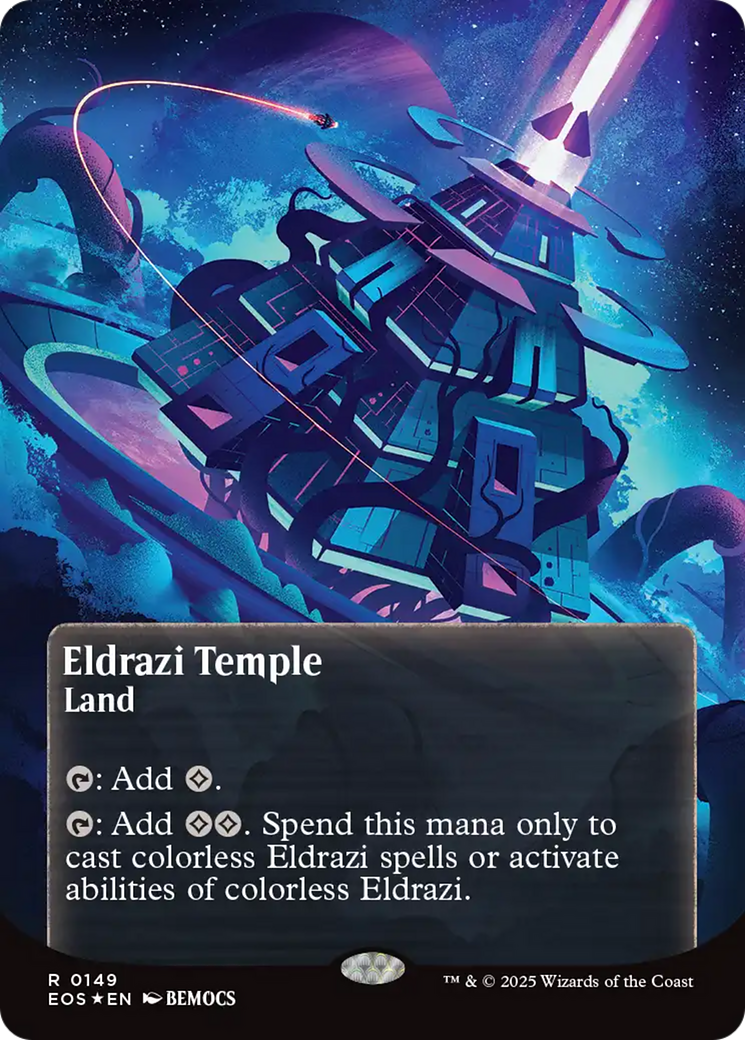 Eldrazi Temple (0149) (Borderless) (Galaxy Foil) [Edge of Eternities: Stellar Sights] | Cracking-Singles