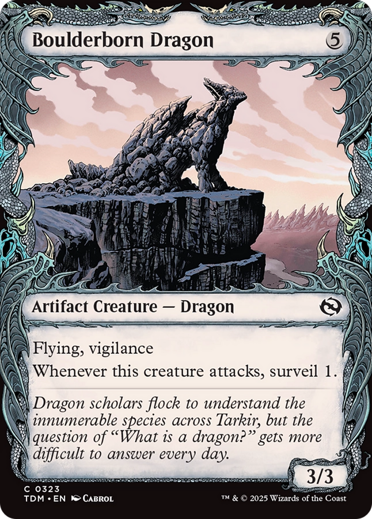 Boulderborn Dragon (Showcase) [Tarkir: Dragonstorm] | Cracking-Singles