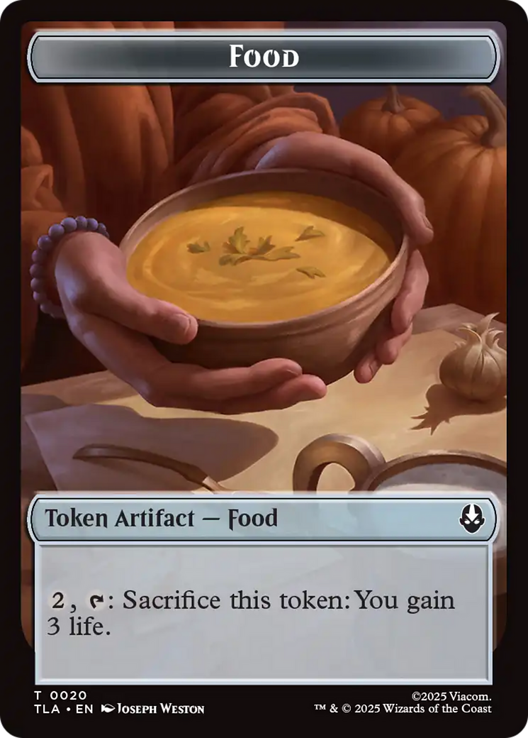 Food (0020) // Ally (0007) Double-Sided Token [Avatar: The Last Airbender Tokens] | Cracking-Singles
