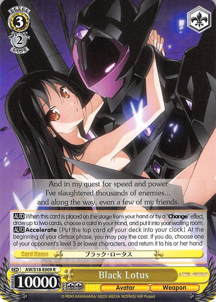 Black Lotus (AW/S18-E009 R) [Accel World] | Cracking-Singles