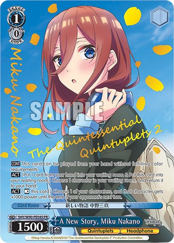 A New Story, Miku Nakano (5HY/W90-PE04S PR) [The Quintessential Quintuplets 2] | Cracking-Singles