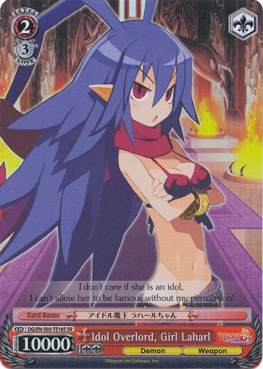 Idol Overlord, Girl Laharl (DG/EN-S03-TE16S SR) [Disgaea] | Cracking-Singles
