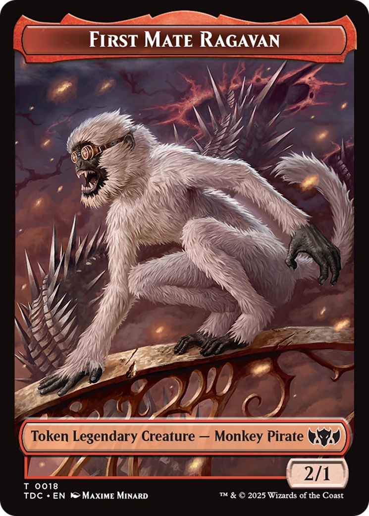 First Mate Ragavan // Treasure Double-Sided Token [Tarkir: Dragonstorm Commander Tokens] | Cracking-Singles