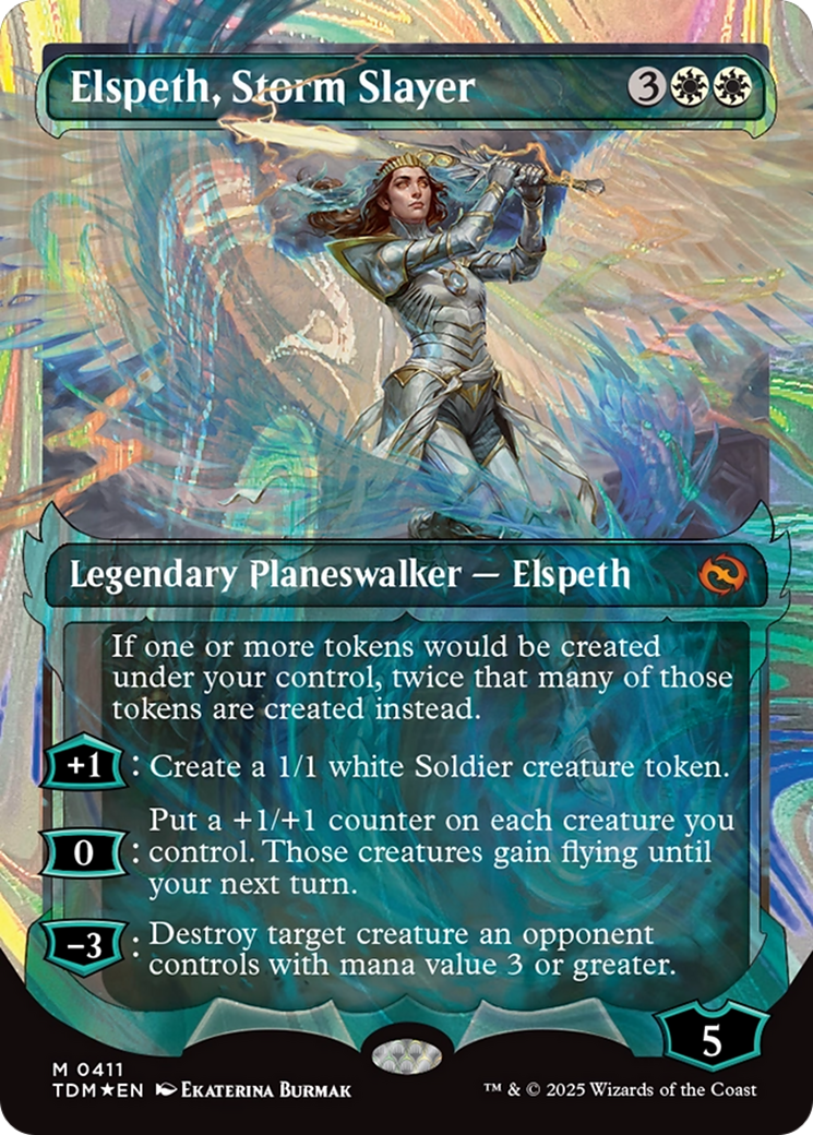 Elspeth, Storm Slayer (Showcase) (Halo Foil) [Tarkir: Dragonstorm] | Cracking-Singles