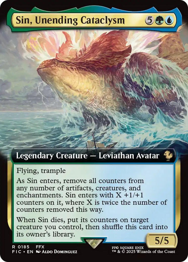 Sin, Unending Cataclysm (Extended Art) [FINAL FANTASY Commander] | Cracking-Singles