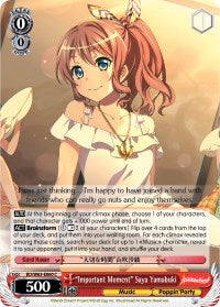 "Important Moment" Saya Yamabuki (BD/W63-E060 C) [BanG Dream! Girls Band Party! Vol.2] | Cracking-Singles