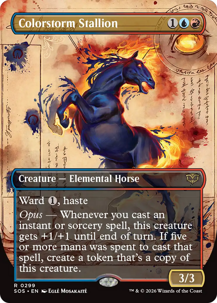 Colorstorm Stallion (Borderless) [Secrets of Strixhaven] | Cracking-Singles