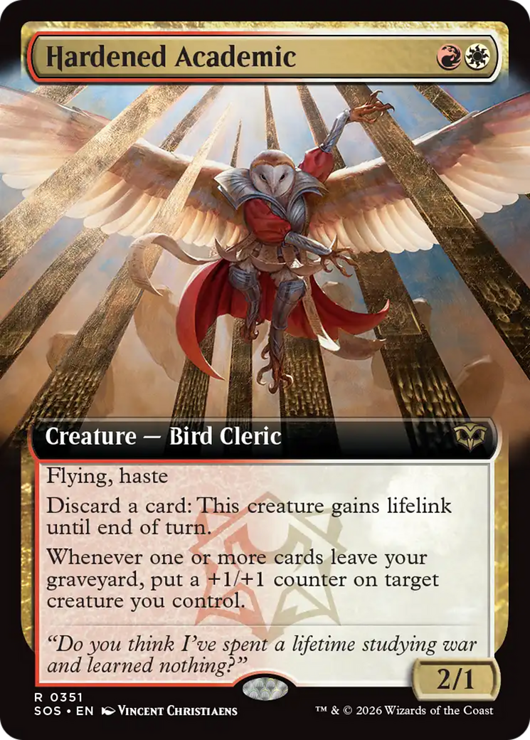 Hardened Academic (Extended Art) [Secrets of Strixhaven] | Cracking-Singles