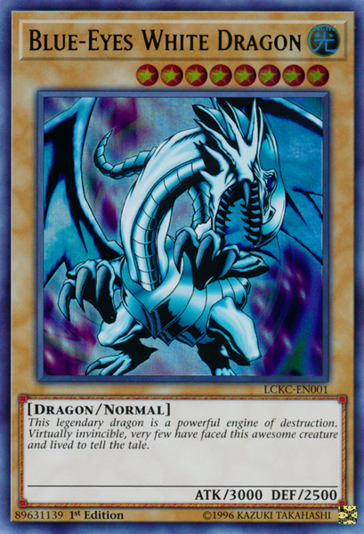 Blue-Eyes White Dragon (Version 1) [LCKC-EN001] Ultra Rare | Cracking-Singles