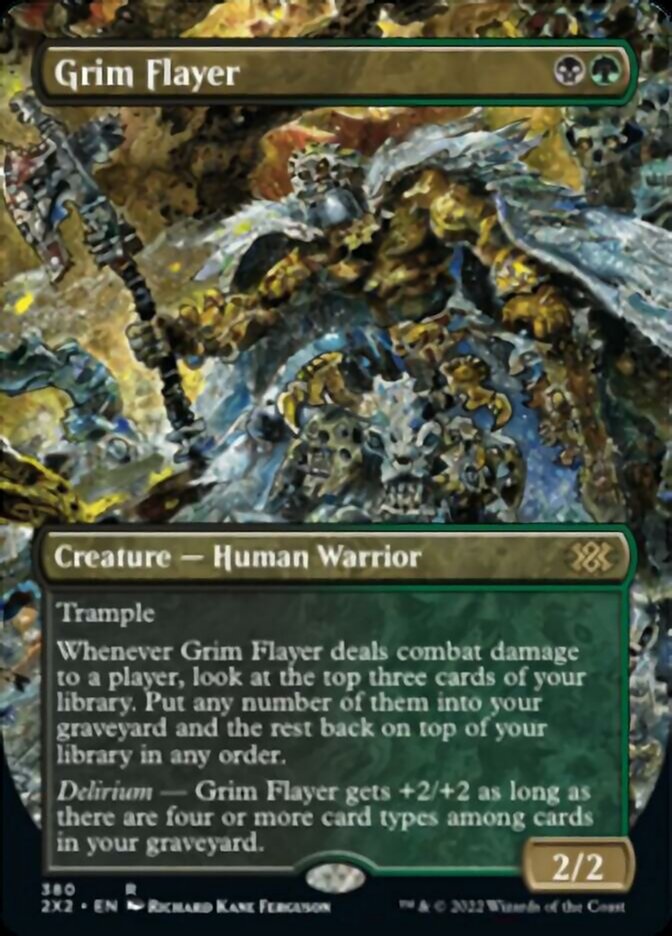 Grim Flayer (Borderless Alternate Art) [Double Masters 2022] | Cracking-Singles