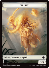 Spirit (0008) // Spirit (0009) Double-Sided Token [Tarkir: Dragonstorm Tokens] | Cracking-Singles