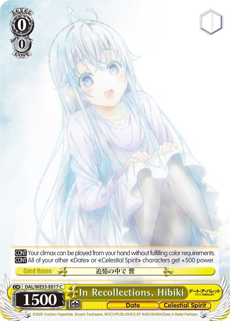 In Recollections, Hibiki (DAL/WE33-E017 C) [Date A Bullet] | Cracking-Singles