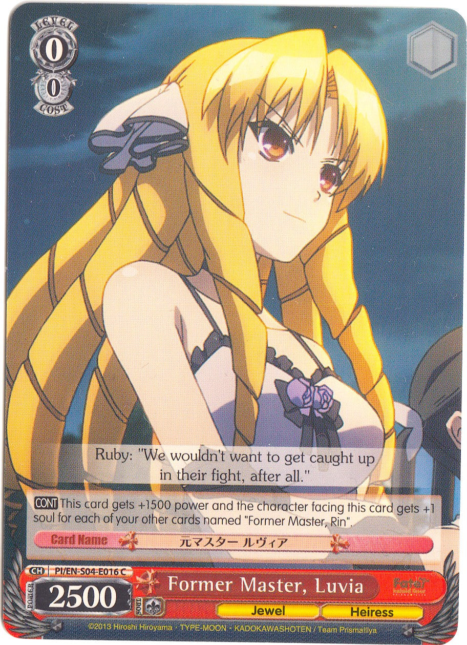 Former Master, Luvia (PI/EN-S04-E016 C) [Fate/kaleid liner PRISMA ILLYA DX] | Cracking-Singles
