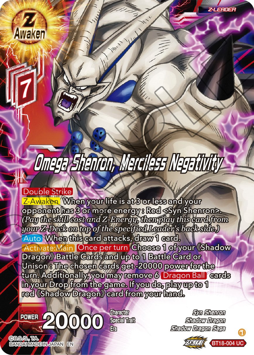 Omega Shenron, Merciless Negativity (BT18-004) [Dawn of the Z-Legends] | Cracking-Singles