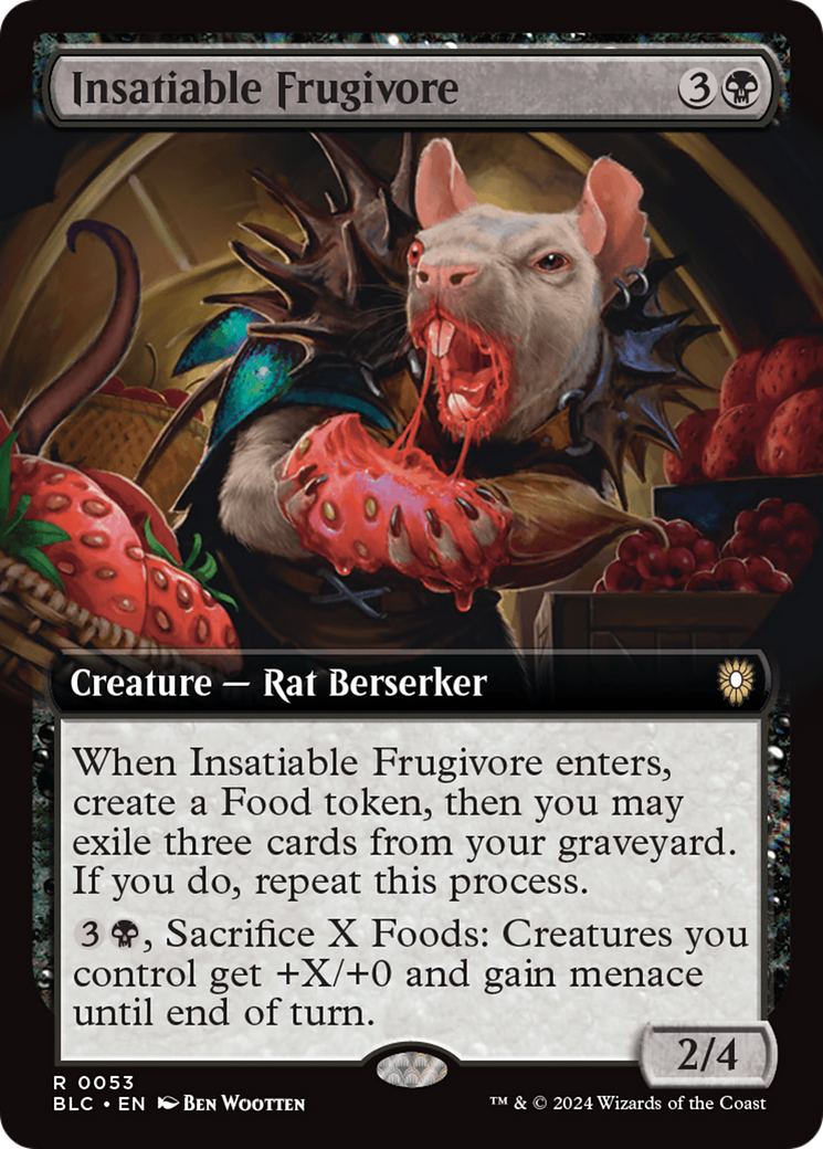 Insatiable Frugivore (Extended Art) [Bloomburrow Commander] | Cracking-Singles